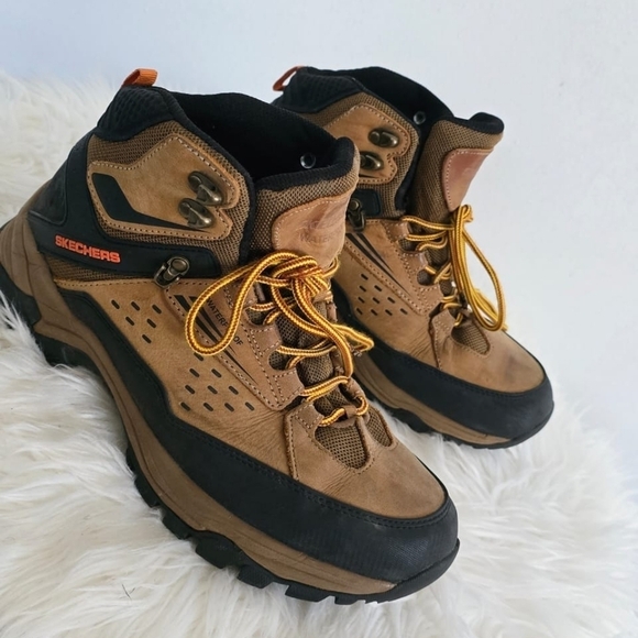 Skechers Polano Norwood Waterproof Brown Leather Hiking Boots Size 8.5 🌴✌️ - Picture 7 of 7
